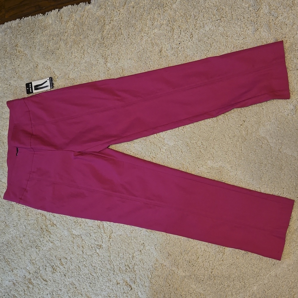New Directions Pink Shock Slim Leg Stretch Pants Pull-On Size 10 Petite NEW